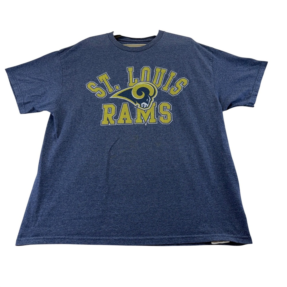 NFL Team Apparel T-Shirt Mens XL Blue St. Louis Rams Graphic Short Sleeve Tee
